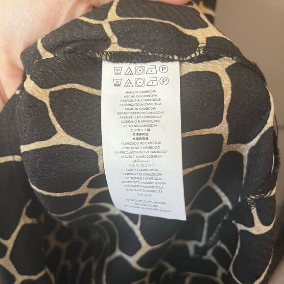 Michael‎ Kors luxury giraffe printed tie mini party dress size 6 - Picture 7 of 7